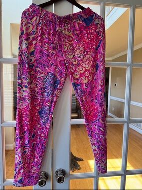 Lilly Pulitzer Pink Multi Swirl Print Pants